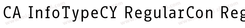 CA InfoTypeCY RegularCon Regular字体转换